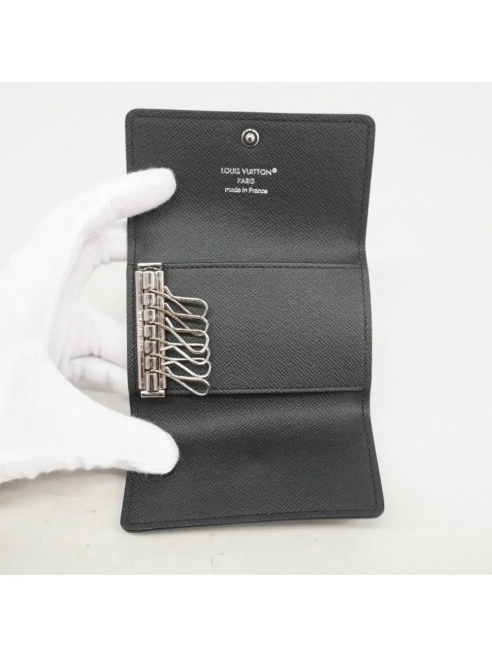 Louis Vuitton Key Case Monogram Eclipse Multicles 6 Black Key Holder